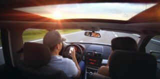 Distracted Driver in Vehicle